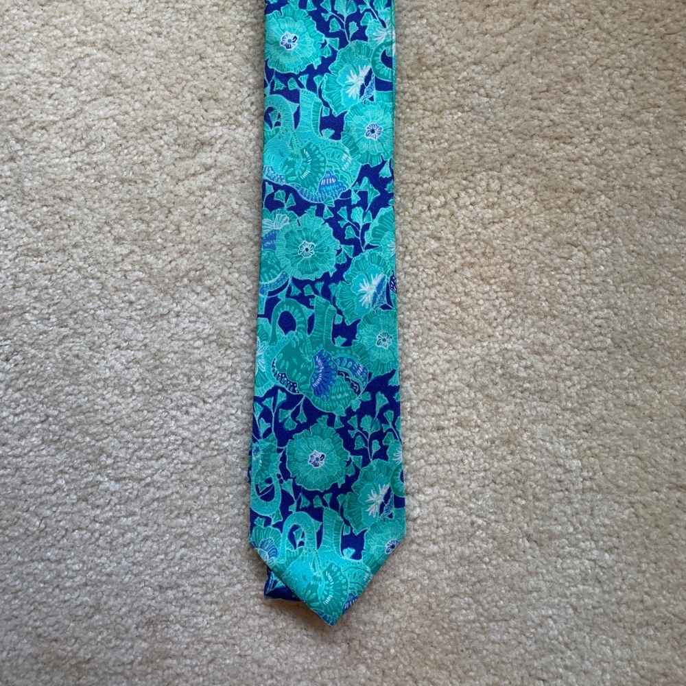 Lilly Pulitzer NWOT Mens Neck Tie Blue Green
